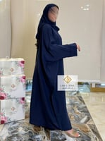 نص بشت حرير ياباني كحلي