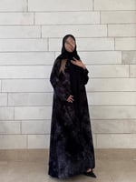 عبايه سهول كلوش بقماش مخمل مشجر