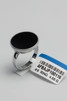 خاتم ملكي رسمي من الفضة عيار 925 بحجر طبيعي دائري...