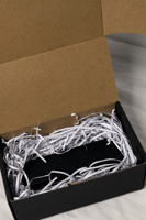 قلم رسمي معدني فضي فاخر بنقشة سوداء هندسية مع المل...