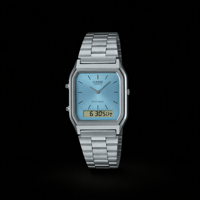 كاسيو توقيتين اللون التيفاني مع علبته.