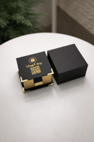 خاتم رجالي بفص بيضاوي أسود – تصميم مخالب فضية (مع...