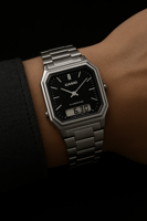 ساعة Casio AQ-230A-1D كلاسيكية مع حزام من الفولاذ...