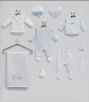 طقم مواليد شاش قطني بخيزران 10 قطع تركي - صناعة تر...