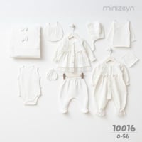 طقم مواليد بناتي فخم 10 قطع - أفرول ,بلوزة ,بنطلون...