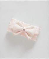 ربطة رأس أطفال قطنية بفيونكة وزر لؤلؤي - صناعة ترك...