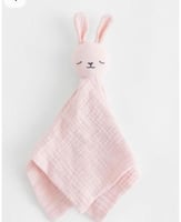 دمية نوم أرنب موسلين للأطفال - وردي ناعم - صنع في...