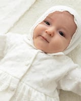 طقم مواليد بناتي فاخر 10 قطع - قطن طبيعي مضلع بتفا...