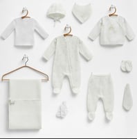 طقم مواليد موسلين عضوي 10 قطع بنمط كيمونو - صناعة...