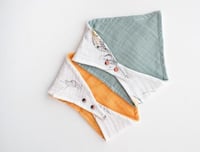 مريلة أطفال قطن موسلين وجهين سكري وملون- صنع في تر...