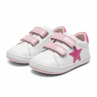 حذاء كاجوال بناتي للمواليد بنعل مرن وشريط لاصق