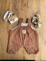 سالوبيت أطفال قطن بحمالات عريضة وأزرار كبس سفلية -...