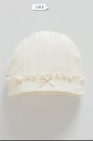 قبعة أطفال قطنية مضلعة بكشكشة وفيونكة - صناعة تركي...