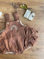 سالوبيت بناتي قطن موسلين بكشكش جانبي وحمالات وأزرا...