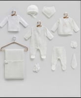 طقم مواليد موسلين عضوي 10 قطع بنمط كيمونو - صناعة...