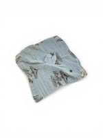 فوطة تجشؤ موسلين للأطفال بنقشة خيول كلاسيكية مع أذ...