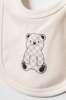 طقم استقبال مواليد بناتي 4 قطع - بلوزة "لف" مضلعة...