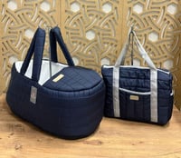 طقم مواليد 2 قطعة سرير محمول وحقيبة حفاضات - صنع ف...