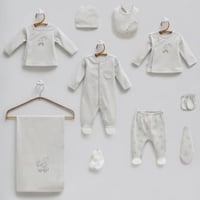 طقم مواليد متكامل 10 قطع قطن تركي فاخر - صناعة ترك...