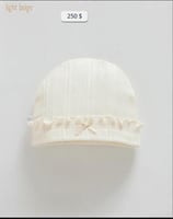 قبعة أطفال قطنية مضلعة بكشكشة وفيونكة - صناعة تركي...