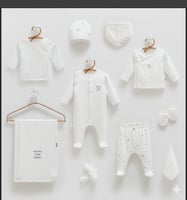 طقم استقبال مواليد 10 قطع قطن ناعم متكامل - صناعة...