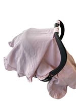 غطاء مبطن لمقعد سيارة مواليد موسلين - وردي فاتح لل...