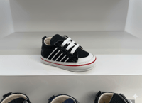 سنيكرز قماشي كاجوال أطفال دينيم بخطوط رياضية ملونة