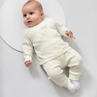 طقم شتوي 3 قطع قطن بجاكيت وقبعة للمواليد - صناعة ت...