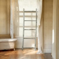 سلم خشب ديكور ريفي الارتفاع 145 سم