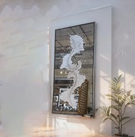 ديكور مرايا جدارية كبيرة - مرايات حائط جبسية حسب ا...