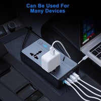 محول سيارة تيار مستمر 12 فولت إلى 220 فولت تيار مت...