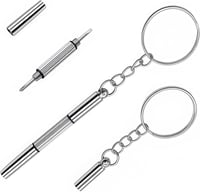 سلسلة مفاتيح صغيرة 3 في 1 لإصلاح النظارات مع مفك ب...