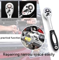 مجموعة مفاتيح عدة ميكانيكية أسود