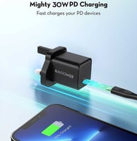 شاحن جداري راف باور بايونير 30 واط بتقنية بي دي