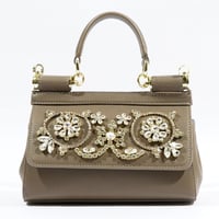 حقيبة سيسيلي صغيرة جلد بنقشة جلد الإغوانا