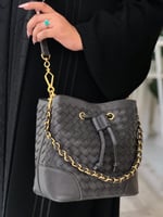 جالب ليذر حقيبة كتف نسائية فاخرة مصنوعة يدويًا منس...