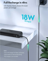 بطارية راف باور بايونير بسعة 15,000 ملي امبير وتقن...