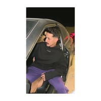 هودي اسود مع الرسمه ازرق نيلي