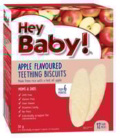 بسكويت التسنين للأطفال من هاي بيبي - 12 مغلف بالتف...