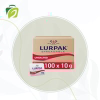 لورباك قطع زبدة قابلة للفرد غير مملحة 100*10 كرتون