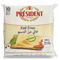 بريزيدن جبنة شيدر شرائح خالية من الدسم 200 جرام