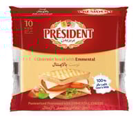 بريزيدن شرائح جبنة للتوست إيمنتال 200 جرام