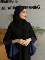 عباية سوداء مطرزة بالسدو الكحلي (سدو 50)