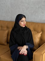 عباية سوداء مطرزة بالسدو الكحلي (سدو 50)