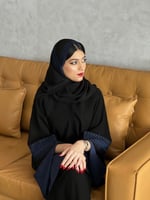 عباية سوداء مطرزة بالسدو الكحلي (سدو 50)