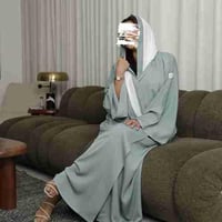 عباية بلاك بيري تركواز مع اكمام واسعه