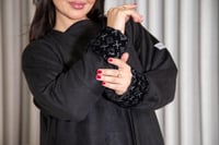 عباية شامواه اسود مع اسوره