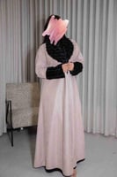 عباية شامواه بيج مع فرو