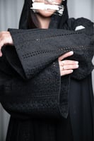 عباية بلاك بيري مع اكمام ركامه اسود