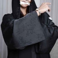 عباية بلاك بيري مع اكمام مشجره اسود